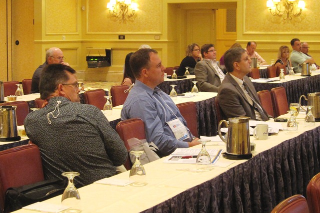 Ron Vessey, Ted Bailey, and Sean Campbell listen during the WSRTC presentation at NRITS.