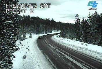 Caltrans CCTV image, Fredonyer Summit, February 19th, 2016 Caltrans CCTV image, Fredonyer Summit, February 19th, 2016