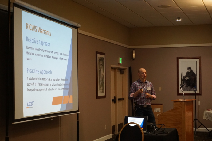 Tyler Turner, Civil Science, presenting at the 2019 Western States Forum.