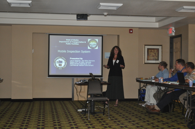 Laura Edwards from the Alaska DOT presented on their Mobile Inspection System project.